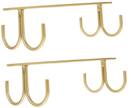 GRIRIW Crochets Armoires pour Tasses à Café en Fer Solide, Porte-tasse Suspendu 2pcs Design Minimaliste Cuisine et Salon