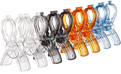 Romon Pinces à Linge Extérieur Solides, 8 Pince a Epingles Solide Géantes Anti-Vent, Grosses épingles à Serviettes en Stables, Fixent Les Câbles à Linges et la Linge Quotidien Cintre, Tapis