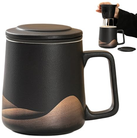 Taza infusora de té, botella de acero inoxidable de 360 ml, taza coladora de té, para hombres, mujeres, amantes, lugares de trabajo, oficinas, viajes, celebraciones