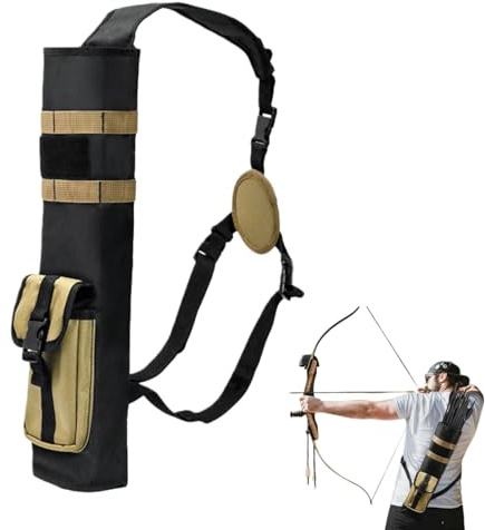 Generisch Rückenköcher Back Pack Traditional Köcher für Pfeile Bogenschießen Rückenpfeil Köcher für Recurve/Compound Bogen Jagd Zielübungen für Erwachsene