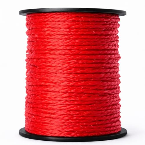 Maurerschnur 1,5 mm 100 m. Robust und langlebig. Witterungsbeständig. Zum Mauern, Bauen, im Garten. Grzanpol (1 Stk, rot)