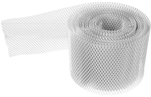 ULTECHNOVO Malla Protectora para Canaletas de Aluminio 127 Mm X 6,1 M, Filtro Antihojas para Canalones y Bajantes, Cubierta Resistente para Drenaje y Protección contra Residuos en Exteriores