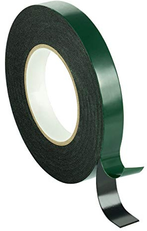 POPPSTAR 1x Nastro biadesivo in schiuma, nastro adesivo per il montaggio (10m x 19mm x 1mm), nero