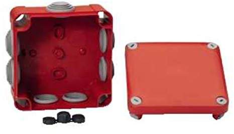 boite de dérivation - a embout - 105 x 105 x 55 mm - rouge - schneider electric enn05165