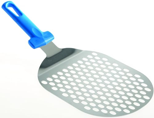 Gi.Metal Ovale Schaufel aus Edelstahl 17,5x21 cm, gelocht, mit nicht austauschbarem Stiel AC-STP81F