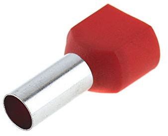 SeKi Zwillingsaderendhülsen 2x10,0mm², Rot – 100 Stück | Isolierte Twin Aderendhülsen für sichere Kabelverbindungen | Ideal für Elektroinstallationen, Schaltschrankbau & KFZ | Hochwertige Verarbeitung