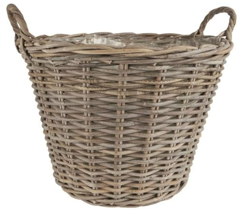 IB Laursen - Korb, Rattankorb - Rattan, Kunststoff - Farbe: Natur - 43 x 39 x 47 cm