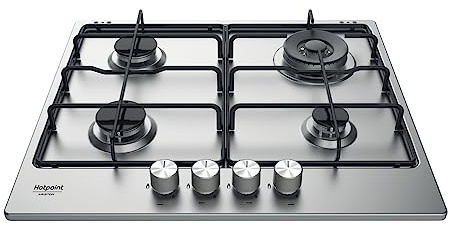 Piano cottura a gas Hotpoint: 4 fuochi, - PPH 60P D/IX