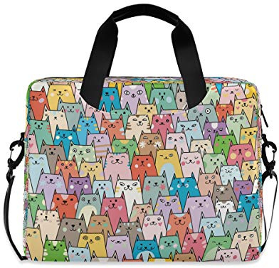 HMZXZ Funda para portátil de 13, 14 y 15.6 pulgadas, con diseño de gatos coloridos