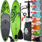 SUP Board Set - aufblasbar, Pumpe, Tragetasche, 15cm dick, Belastung 130 kg, 3 PVC Schichten, 7 Farben, 4 Größen 305cm 320cm 366cm 380cm - Stand Up Paddelboard, Surfboard, Paddle Paddling Board