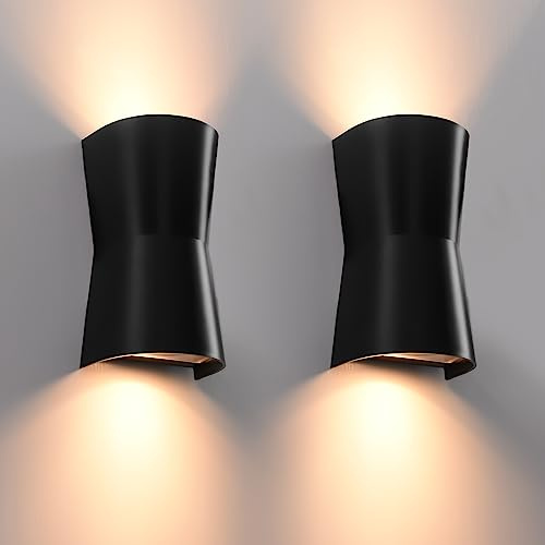 Outdoor Wall Light, Up Down Outside Wall Lamp Mains Powered IP65 Waterproof