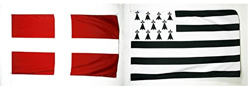 AZ FLAG Drapeau Savoie 90x60cm - Drapeau Savoyard 60 x 90 cm - Drapeaux & Drapeau Bretagne 90x60cm - Drapeau Breton - France 60 x 90 cm Polyester léger