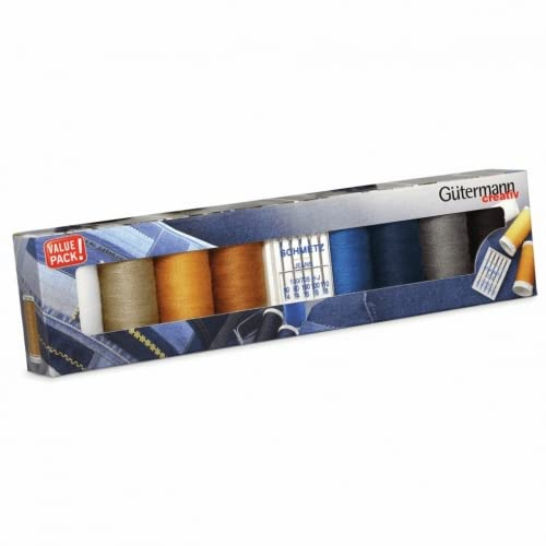 Gütermann Nähgarn- und Textilkleber-Set, mehrfarbig, pro Packung