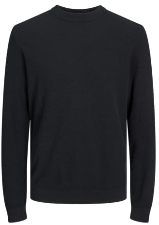JACK & JONES JORLAFAYETTE stickad crew neck, svart, S