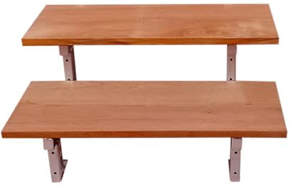 Holztreppe aus exotischem Holz, mit Treppenwangen aus Stahl, 2 bis 5 Stufen, Hartholz (2 Stufen, 100 cm)