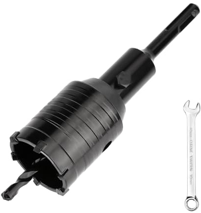 hsawbit 52mm Concrete Hole Cutter Core Drill Bit with 110mm SDS Plus Shank | Masonry Hole Saw Tungsten Carbide Teeth for Concrete Cement Brick Wall Stone