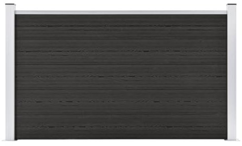CFODOJ Hardware, Zäune & Barrieren, Zaunplatten, Gartenzaun WPC 180 x 105 cm, Grau
