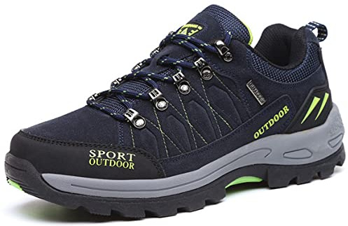 Ybberik Chaussures de Randonnée Pour Hommes Imperméables Anti-Dérapantes Bottines D'Extérieur Randonnée Trekking Bottes D'Absorption Des Chocs Pour Camping Escalade