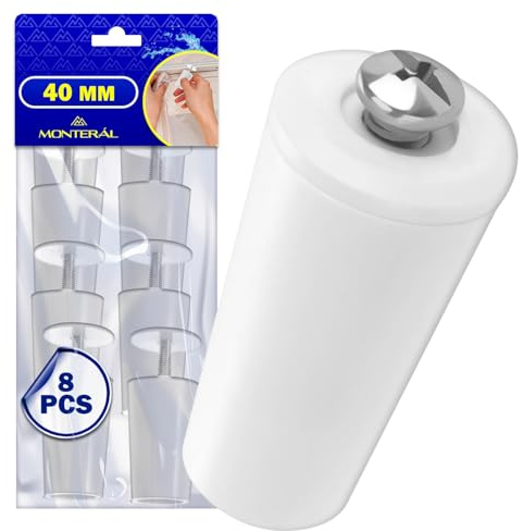 MONTERAL 8 Pezzi Fermi per Tapparelle 40 mm Color Bianco Tappi per Tapparelle Avvolgibili Realizzati in Plastica Resistente