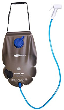 Tragbare Solar-Camping-Duschtasche - 5l Tragbares Mehrzweck-Duschbad-Artefakt | Langlebiger Und Geruchloser TPU-Wasserspeicherbeutel Mit Duschkopf, Tragbare Badetasche Für Outdoor Camping