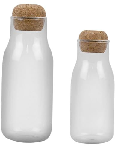 Cabilock 2piezas Frascos De Almacenamiento De Transparentes De Tarros Sellados Para Comida Galletas y Contenedores Multifuncionales Para Alta Resistencia Al