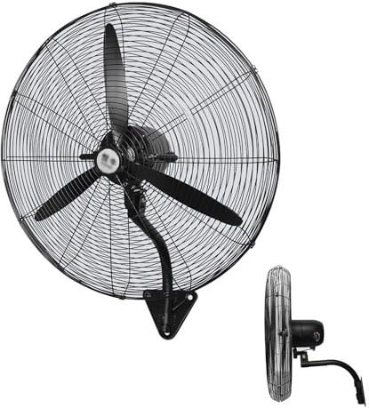 YAVYAV Ventilatore Industriale Da Parete, 3 Velocità, 3 Pale, Ventilatore Oscillante Per Officina, Garage, Casa Di Lavoro, Serra, Fattoria, Negozio(65cm/26in)