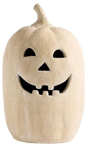 Lanterna ornamentale in terracotta a forma di zucca autunnale, fatta a mano, lanterna Jack O' per interni ed esterni, graziosa decorazione per Halloween, decorazione per Halloween, decorazione per