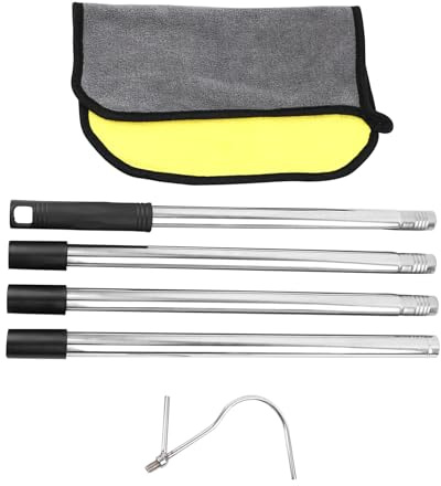 Skimmer Basket Hook, Telescopic Pool Hook, Heavy Duty Recycling Tool, 1.31-5.25 Feet Compact Cleaner with Extendable, Ideal for Outdoor, Backyard, Home, Garden And Pond Maintenance