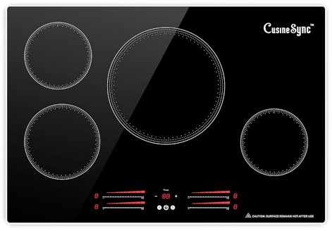 Cusinesync 30 Inch Induction Cooktop, 4 Burner Built-In Electric Stove Top, Fast Heating with Power Boost, Touch Control, 9 Power Levels, Child Lock & Timer, Modern Kitchen Upgrade