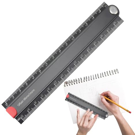 Regla Plegable De Medición | 30 Cm Regla Recta Plegable A 90 Grados,Marcas Precisas Herramienta De Medición Metálica Para Diseñadores Arquitectos Proyectos De Carpintería Renovación Del Hogar