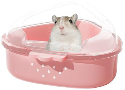 Xijobido Hamster Sandbad Behälter - Transparentes Oben Großes Hamster Sandbad,Kleintierstreu Für Schlafen Verstecken Spielen Lemming Gerbil Spielplatz Erkunden