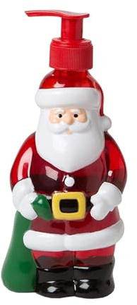 Pitycbo Dekorativer Weihnachtsseifenspender, Verwendbar mit Flüssigseife - Weihnachtliche Seife mit Winter Berry Duft - Weihnachts-deko für das Badezimmer 350 Ml Behälter, andere+andere