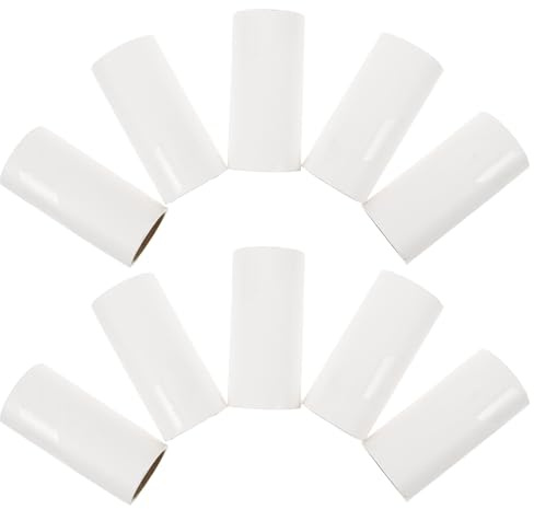 Artibetter 10pcs Lint Roller Refills Sticky Sheets Pet Hair Remover Sticky Tape for Clothes Travel Portable Mini Dog Hair Remover Dust Fuzz Lint Brush White Replacement