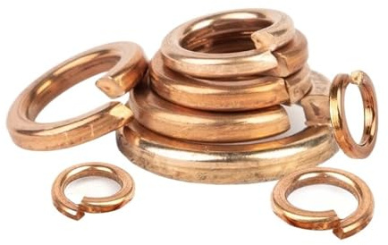 JIEYUZYUO 5/10/100/200 Pezzi Rondella Elastica Divisa in Bronzo/Rame/Ottm2 M2,5 M3/M4 M6 M8 M10 M12, Guarnizielastica a Guscio, Molla, Rondella Di Sicurezzaallentamento/Color/M2.5-200Pcs
