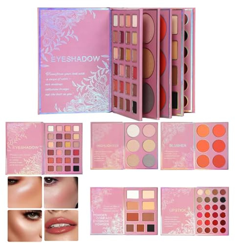 Palette Viso Con Effetto Opaco e Lucido Impermeabile | Set Palette di Ombretti per Trucco Per Donne e Occasioni come Compleanno, Natale, Viaggio, Festa e Matrimonio