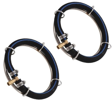 Sosoport 2 Stück Pack Edelstahl Blasendiffusorringe 15cm Geräuscharme Teichbelüftung für Aquarien und Fischteiche Effizienter Sauerstoffverteiler zur Wasserbelüftung