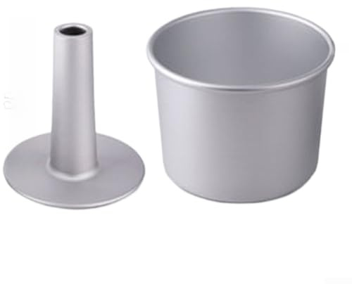 NEIQIUWING Hohler Gugelhupf aus Aluminium mit abnehmbarem Boden für Chiffon- und Käsekuchen Backen (6inch)
