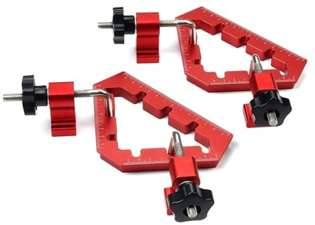 Woodworking 45 and 90 Degree Right Angle Clamps Aluminum Alloy Positioning Clamping Square Corner Clamp Auxiliary Fixture(2 Set)