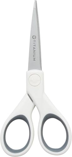 Westcott 5-Inch Micro-Tip Fabric Scissors with Titanium-Bonded Blades - Craft Scissors for Paper and Fabric, Sewing, and More