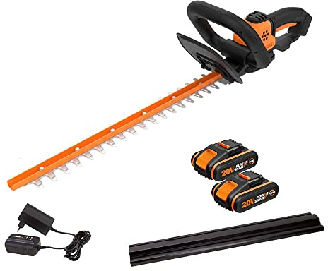 WORX WG261E.1 20V Cordless Hedge Trimmer 45cm Battery & Charger Included | 20V cordless hedge trimmer; 45cm dual-action blades; battery & charger included