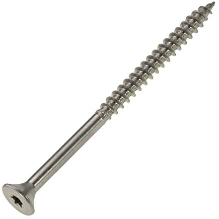 Spanplattenschrauben Edelstahl A2-6x80 mm, 100 Stück mit Teilgewinde, rostfrei, Torx, Senkkopf, ETA Zulassung, Edelstahlschrauben TX25