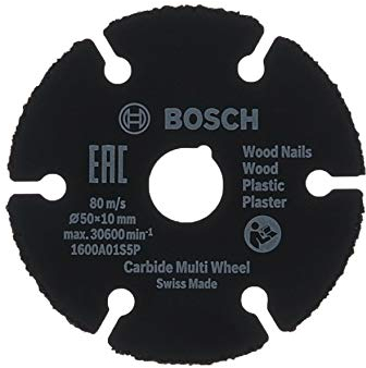Bosch Home and Garden Mola da taglio Carbide Multi Wheel (per Multi Material, Ø 50 mm, accessorio per Bosch Easy Cut&Grind)