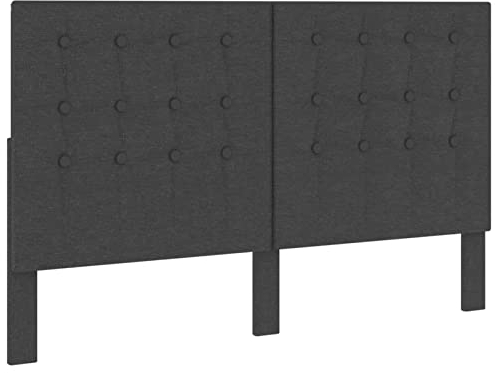 Chusui Kopfteil, Bettrückwand, Bettkopfteil Bezug, Bett Kopfteil, Bett Rückwand, Headboard Cover, Getuftet Dunkelgrau Stoff 180 x 200 cm