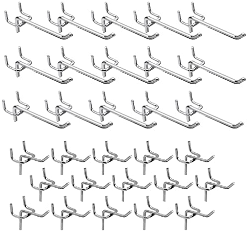 DYOUen 30 Stk Lochwand Haken Lochwandhaken Pegboard Einfachhaken Zubehör Werkzeugwand Anhänge Haken für Werkzeughalter Wand, Garage, Regal, Werkstatt