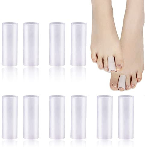 10 PCS Protége Orteil Silicone, Protection Doigt de Pied, Protecteurs Tube Orteil, Nouveau Matériel, Capuchons Orteils Gel, Idéal Pour Ampoules, Callosités, Soulagement de La Douleur de Friction.