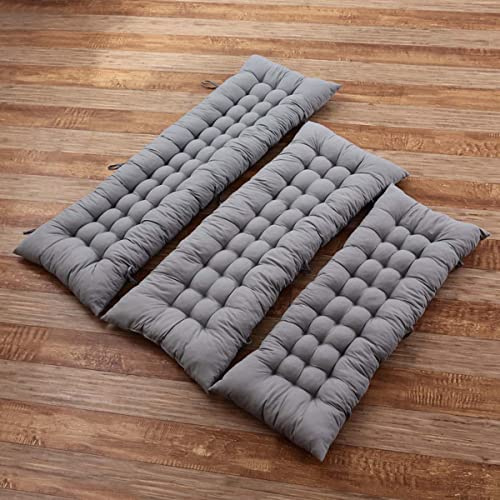 Cuscino spesso per panca a 2 o 3 posti, per interni ed esterni, mobili da giardino e altalena, morbidi cuscini, per panca a sdraio, rettangolare, 150 x 45 cm, grigio