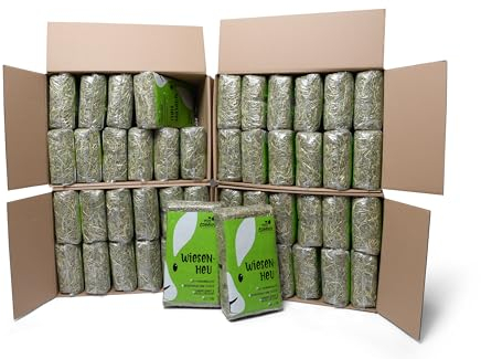 Miss Greeny - 48kg Hochwertiges Bergwiesenheu aus Deutschen Grünlandregionen - Verpackt in 1kg Beuteln