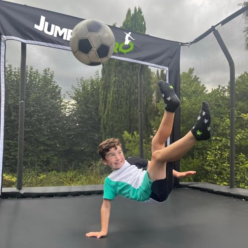Liten studsmatta fotbolls- och fotbollsmål – en storlek som passar alla märken, modeller, storlek och form på studsmattan – Jump PRO
