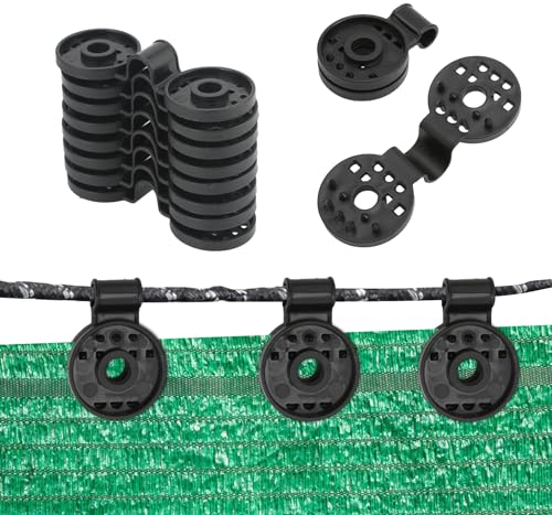30 Noir Clips pour Toile D'ombrage Clip Spécial avec œillet Clips de Fixation pour Ombrage Filets de Clôture, Filets à Oiseaux, Filets D'ombrage, Accessoires de Clips D'ombrage