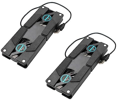 KONTONTY Support de Refroidissement Pliable pour Ordinateur Portable à Double Ventilateur pour Ordinateurs Portables de 14 à 16 Pouces Support ventilé pour Ordinateur Portable